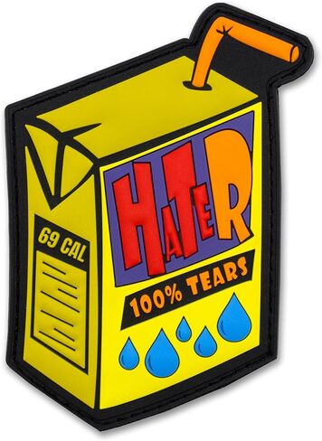 رقعة PVC مضحكة مضحكة 'Hater Tears': رقع مخصصة - رقعة مدعومة بخطاف تكتيكي لهواة جمع التصحيحات المعنوية، والعسكريين، وعشاق الميمات، رقع PVC ثلاثية الأبعاد تكتيكية in Kuwait