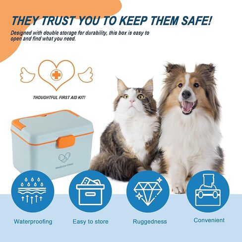 مجموعة الإسعافات الأولية للكلاب والقطط - مجموعة طوارئ صغيرة للحيوانات الأليفة، أساسيات تخييم الكلاب للمنزل والتخييم والمشي لمسافات طويلة والسفر والصيد والرياضة، كتاب أدوات الإسعافات الأولية للحيوانات الأليفة، بطانية حرارية للطوارئ in Kuwait