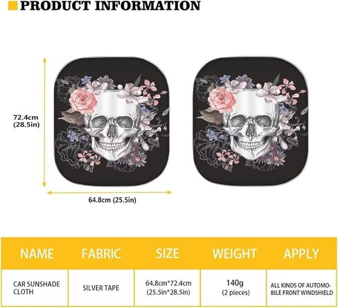 Howilath 3D Boho Cat Design Car Front Window Sunshade Protector Block Uv Rays Visor Keep Your Vehicle Cool(2Pcs/Set) in Saudi Arabia