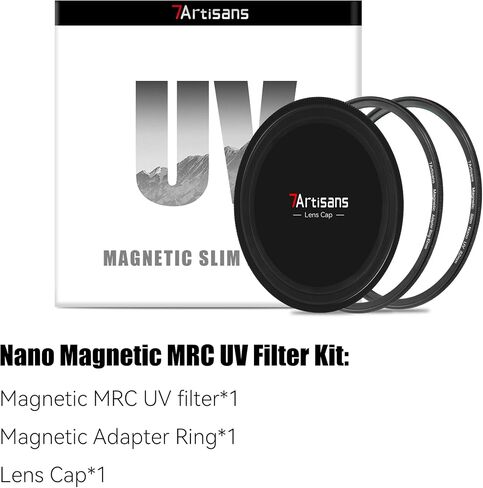 7artisans Nano Magnetic Filter UV Filter ND Light Reduction Filter/CPL Polarization Filter/GND Gradient Filter/Black Mist 1/4 Portrait Photography Filter Suitable for Lens(77mm MRCUV) in Saudi Arabia