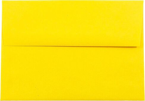 Bright Sunshine Yellow A2 (4-3/8 x 5-3/4) 100 Boxed Envelopes for 4-1/8" X 5-1/2" Response Cardss Invitations Announcements Showers Confirmation from The Envelope Gallery in Saudi Arabia
