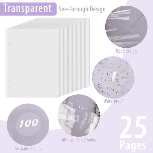 100 Envelopes Money Saving Challenge Binder - A5 Budget Binder with Cash Envelopes - $5,050 Saving Challenge Planner Book (Purple) in Saudi Arabia