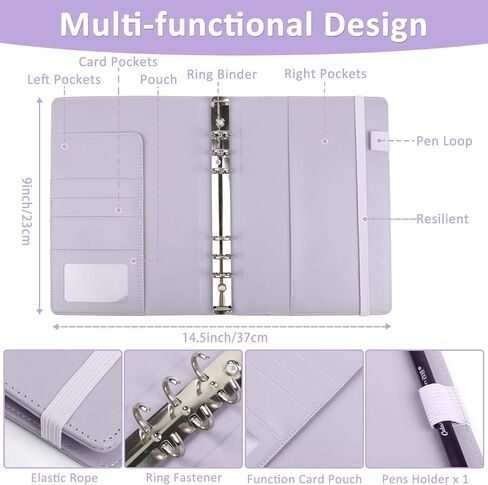 100 Envelopes Money Saving Challenge Binder - A5 Budget Binder with Cash Envelopes - $5,050 Saving Challenge Planner Book (Purple) in Saudi Arabia