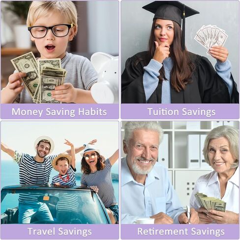 100 Envelopes Money Saving Challenge Binder - A5 Budget Binder with Cash Envelopes - $5,050 Saving Challenge Planner Book (Purple) in Saudi Arabia