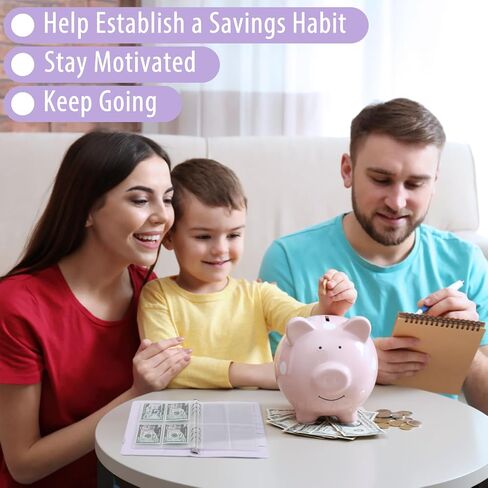 100 Envelopes Money Saving Challenge Binder - A5 Budget Binder with Cash Envelopes - $5,050 Saving Challenge Planner Book (Purple) in Saudi Arabia
