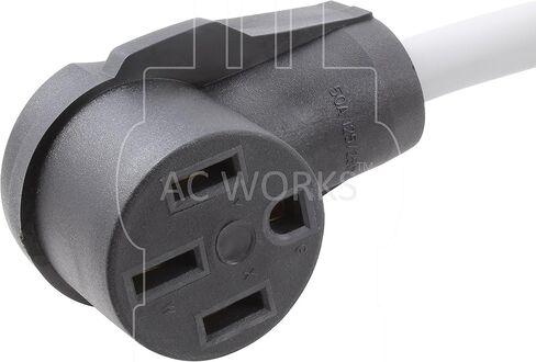 موصلات التيار المتردد 1.5FT EVSE 30 AMP 3Prong NEMA 10-30P قابس مجفف إلى 50 أمبير سلك محول السيارة الكهربائية لتيسلا، صغير in Kuwait