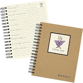 Write it Down series by Journals Unlimited, Guided Journal, Me, A Personal Journal, Full-size 7.5"x 9", Kraft Hard Cover, Made in USA