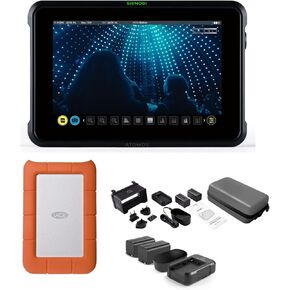 Atomos Shinobi 7-Inch 4K HDMI HDR Photo and Video Monitor Bundle with Atomos Accessory Kit - Sun hood, LCD and Matter Protector, AC Adapter, Atomos Power Kit v2 and Portable Hard Drive (3 Items)