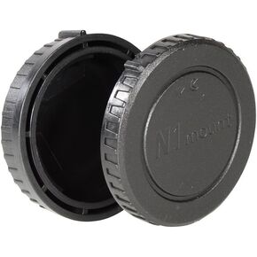 Body Cap & Camera Rear Len Cover Set Compatible with N-Mount 1 N1 Lenses and 1 Mirror Less Cameras J1 J2 J3 J4 V1 V2 V3 S1 S2 AW1
