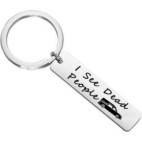 AKTAP Funeral Director Gift Undertakers Gift I See Dead People Keychain Funny Joke Movie Dark Humor Gift