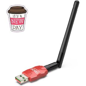 Class 1 Long Range Bluetooth Adapter for PC, QGOO USB Bluetooth Adapter for PC 5.3+EDR, Bluetooth Dongle Bluetooth Receiver Support Windows10/8.1/8/7（red-128）