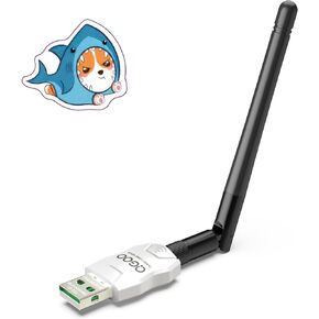 Class 1 Long Range Bluetooth Adapter for PC, QGOO USB Bluetooth Adapter for PC 5.3+EDR, Bluetooth Dongle Bluetooth Receiver Support Windows10/8.1/8/7（white-089）