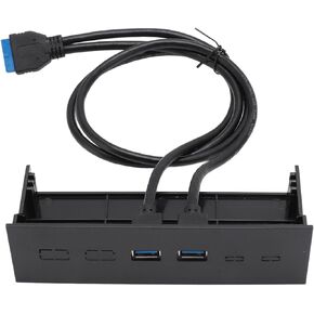 5.25 Inch Front Panel USB Hub,USB Hub with USB3.0 Ports,2 Port USB 3.0 Hub for PC, Optical Drive Front Panel Computer Case Expansion Board,Fits 5.25 PC Computer Case