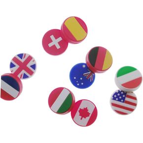 4 Pcs Dampener Tennis Racquet Tennis Dampers Silicone Dampener Tennis Grip Tennis Dampener for Players Flag Material Independence Day Shock Absorber Tennis Absorbers