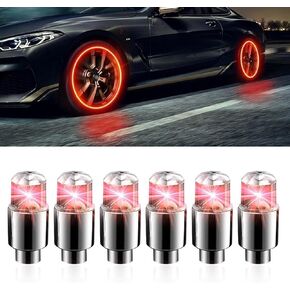 jokormo 6 PCS Car Flashing Hub Lights, Dynamic Cool Vibration-sensing Hot Wheels American Valve Lights, Modified Decorative Accessories, Compatible with Most Cars, Motorcycles, and Bicycles (Green)