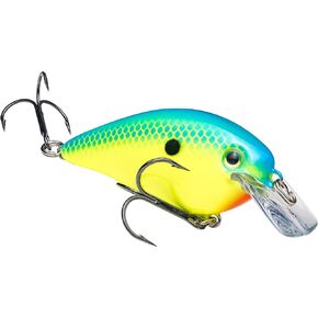 Strike King (HCKVDS1.5-561) KVD Square Bill 1.5 Fishing Lure, 561 - Chartreuse/Powder with Blue Back, 3/8 oz, Unique Action