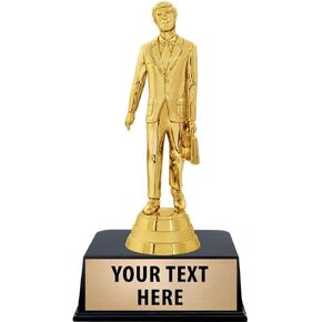 Crown Awards Salesman Trophies with Custom Engraving, 6" Personalized Salesman Trophy On Black Base Prime