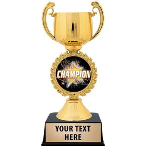 جائزة Crown Awards المخصصة للبطل، وجوائز بطل الكأس الذهبية مقاس 7.25 بوصة مع نقش رئيسي مجاني مخصص