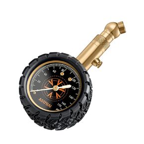 AstroAI Tire Pressure Gauge 170 PSI, Large 2" Easy Read Glow Dial Tire Gauge, Certified ANSI B40.1(1%) Accurate, Compatible for Bicycle, Car, SUV, Truck & Motorcycle