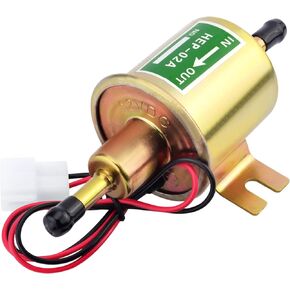 Electric Fuel Pump 12V Universal Low Pressure Gasoline Diesel Transfer Fuel Pump 2.5-4psi HEP-02A for Lawn Mower Carburetor