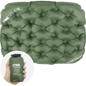 Inflatable Seat Cushion,Portable Lightweight Travel Air Sitting Pad - 17.3''x13.4''x2'',Moisture and Water Resistant Camping Chair Mat for Outdoor Office Stadium Bleacher Airplane Car