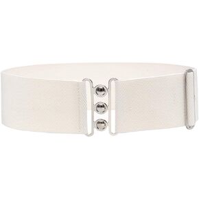 YOU&M Women's Elastic Wide Corset Waist Belt with Adjust Buckle for Shirts Dress Outside Girdle Waistband