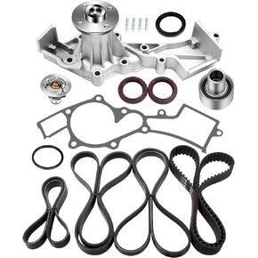 SCITOO Engine Timing Belt Kit Fits for13072-7B000 13042-16V00 11950-4S100 13042-D0101 13510-10Y13 50B10 11720-4S100 11920-4S100 21200-V7206 21010-4S10A for Nissan Frontier Xterra