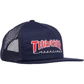 Thrasher Embroidered Outlined Mesh Hat - Navy Blue