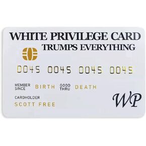 10Pcs White Privilege Cards Trumps Everything Joke Funny Card Inspirational Cards