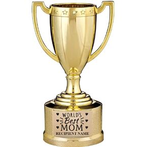 Crown Awards World's Greatest Mom Trophy, 5 1/2" Gold Cup Best Mom Mothers Day Trophy Gift Prime