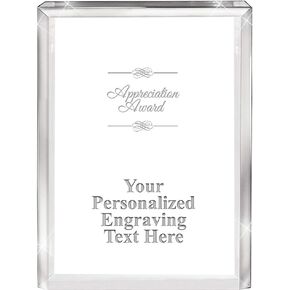 Crown Awards 4" Appreciation Award, Custom Engraved Appreciation Acrylic Trophy, Appreciation Presentation Trophy, Custom Engraving Included Prime