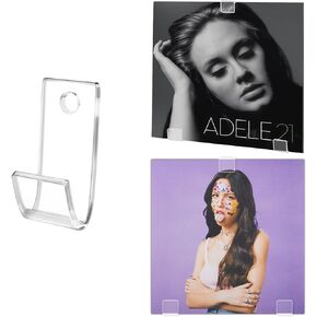 Vinyl Record Wall Mount, 27Pcs Clear Acrylic Album Record Holder Display for CDs, Vinyl, Card Collection in Home Office