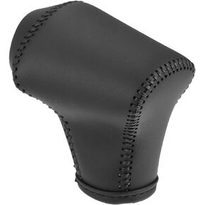Gear Shift Knob Cover for Kia Rio 4 K2 Sportage Ql kx5 Optima K5 NIRO 2017 2018 2019 with Black Stitches Durable | Transmission Shifter Boot Lever Cover Black Faux Leather 1 Pcs