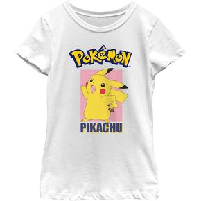 Pokemon Japanese Pikachu Pose Girls Short Sleeve Tee Shirt