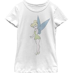 Disney girls Disney Tinkerbell Tink Vintage Short Sleeve Tee T Shirt, White, X-Small US