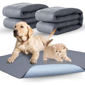 34" x 36" 2-Pack Washable Pee Pads for Dogs – 4-Layer Ultra Absorbent Pads Puppy Pads – Machine Washable Tear Resistant Bed Pads Washable Waterproof – Multipurpose Training Puppy Pee Pads