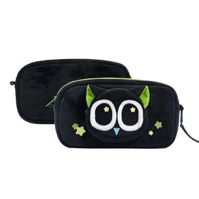GeekShare Cute Plush Bag Compatible with Nintendo Switch/Switch OLED Large Capacity Travel Carrying Case with A Shoulder Strap fit Switch Console & Game Accessories - Luo Xiaohei