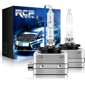 RCP - D1S8 - (A Pair) D1S/ D1R 8000K Xenon HID Replacement Bulb Ice Blue Metal Stents Base Car Headlight Lamps Head Lights 35W