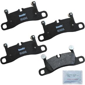 Bendix Priority 1 Ceramic Rear Disc Brake Pad Set for Porsche Cayenne 2015-2011, Volkswagen Touareg 2017-2012 - (CFC1453)