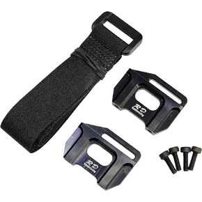 Aluminium Alloy Tall Battery Holder Mount Hold-Downs for Traxxas 1/8 Sledge - Black
