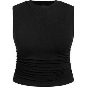 CIDER Sleeveless Ruched Crop Top Curve & Plus