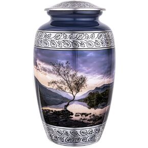 Beautiful Tree Scenery Urns for Human Ashes Adult Male Female - Urn for Ashes for Men Women, Memorial Decorative Urn, Cremation Urn Human Ashes, Keepsake Box