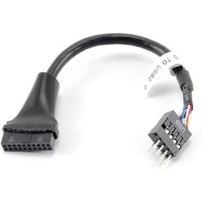 CablesOnline 4" USB 3.0 20-Pin Motherboard Header Female to USB 2.0 8-Pin Male Adapter (USB3-AD24)