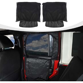for Jeep Front & Rear Window Sun Shade, Side Window Screen Cover for Camping Compatible with 2007-2024 Jeep Wrangler JK JL & Gladiator JT, Side Curtain Nets