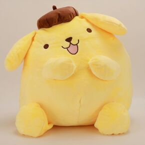 Juju Pompompurin Plush Cute Kawaii Stuff - Kawaii Accessories Pompompurin Stuff - Pompompurin Accessories Cute Accessories - Kawaii Plush Pom Pom Purin Plush - Kawaii Plushies Weird Stuff Plush (Fun)