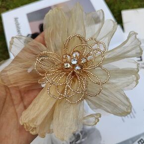 5pcs Flower Patches Sequins Embroidery Arts Crafts Sewing Patches(Diameter：3.2inch/8cm) (Pink G)
