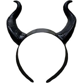 Halloween Black Devil Horns Headband Devil Dress Up Hair Hoop Hair Accessories for Halloween Cosplay Costume Party