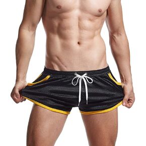 AIMPACT Mens Mesh 3 Inch Booty Shorts Sexy Side Split Athletic Workout Running Shorts