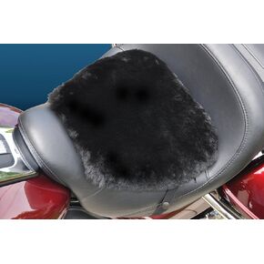 SKWOOSH Mid Size Fit Motorcycle Pad Seat Cushion with Genuine Natural Sheepskin Cover and patented Gel Insert