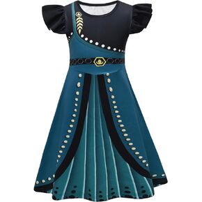 Girls Princess Costume Birthday Party Dress Halloween Cosplay Outfits
